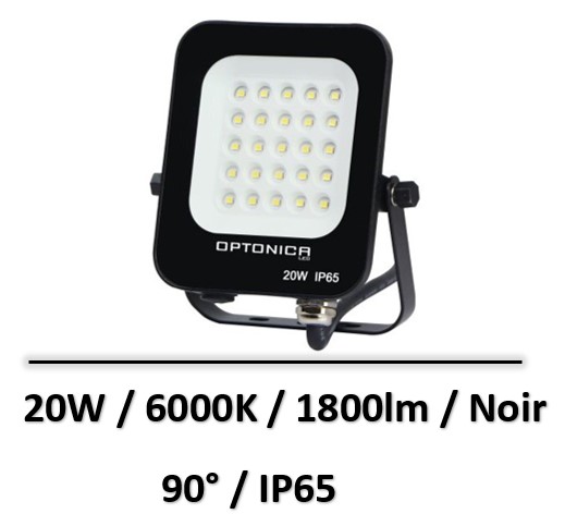 projecteur-led-20W-noir-optonica