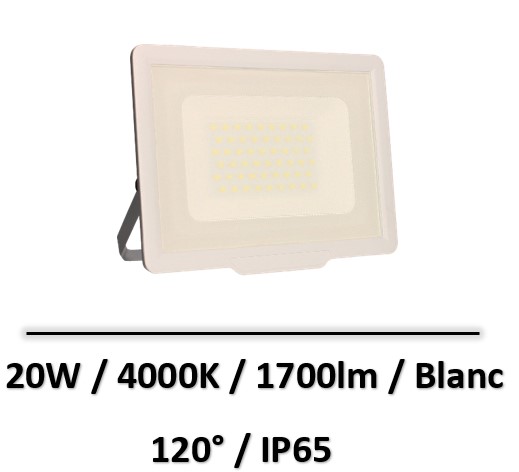 projecteur-led-20W-arlux-blanc