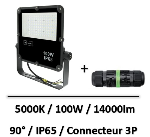 projecteur-led-100W-ledme-noir