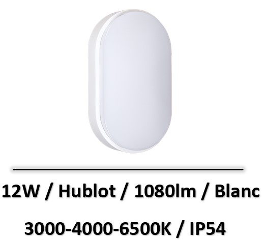 hublot-led-ovale-blanc-12W-tibelec