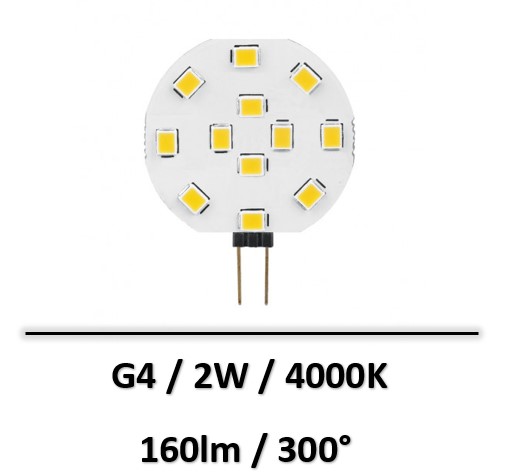 Miidex - AMPOULE LED G4 2W 4000K BLISTER - 79021