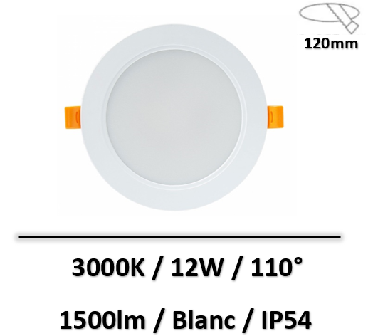 spot-led-spectrum-12W-3000K-blanc