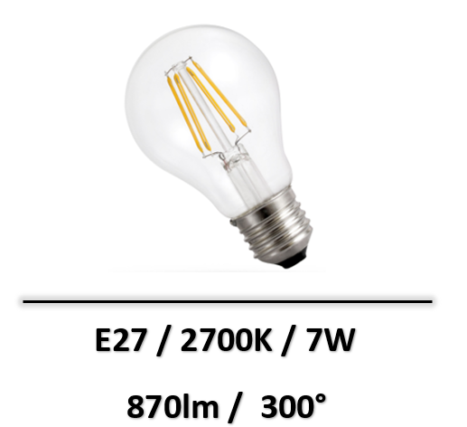 Spectrum - AMPOULE LED E27 7W 2700K Décorative - GLS - WOJ14599