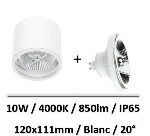 spot-led-saillie-IP65-blanc
