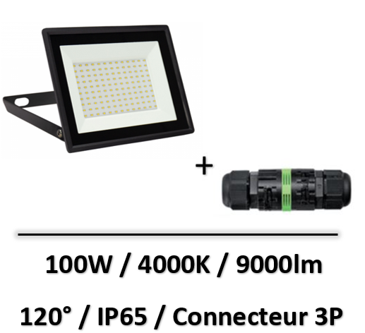 projecteur-les-100W-noir-