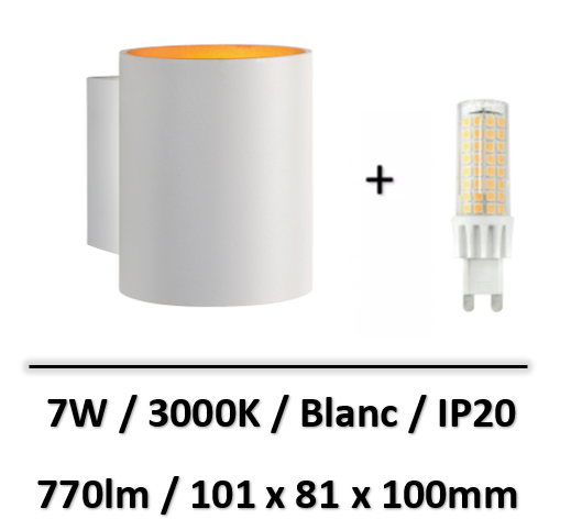 applique-led-blanche-7W