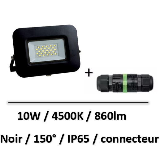 projecteur-led-optonica-10W-noir
