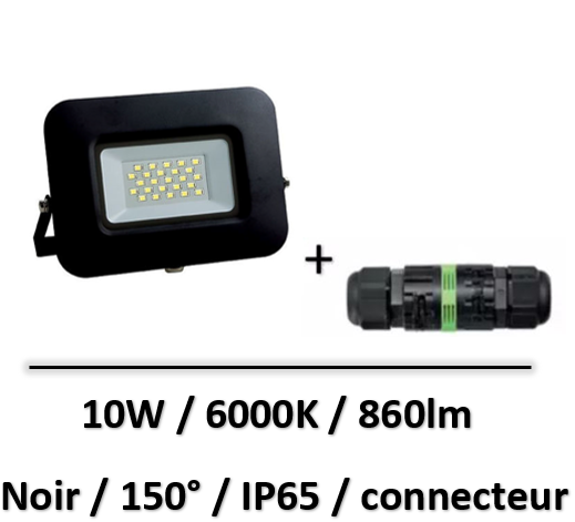 projecteur-led-noir-10W