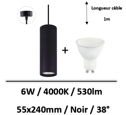 suspension-arlux-noir