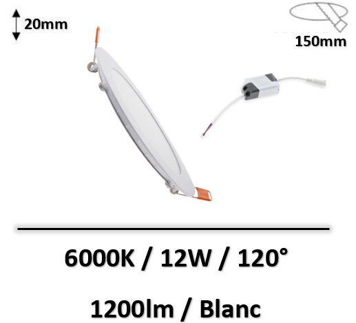 spot-led-encsatre-blanc-12W