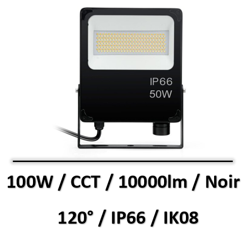 projecteur-led-CCT-100W-noir