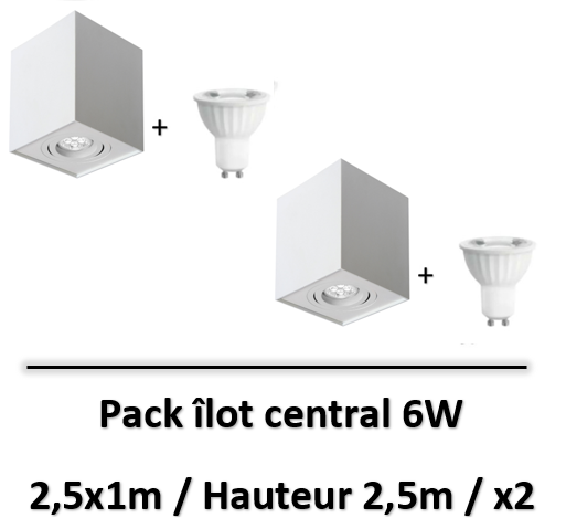 Plafonnier 3 spots Tekla, GU10, métal chrome, INSPIRE
