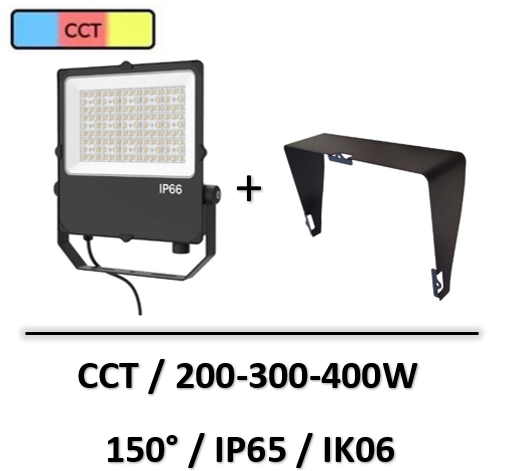 Be-led - POWER PROJECTEUR 3CCT-200-300-400W + casquette anti-éblouissement - BL10000002+BL104006510