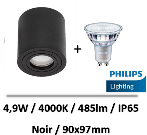 kit-spot-led-philips-noir