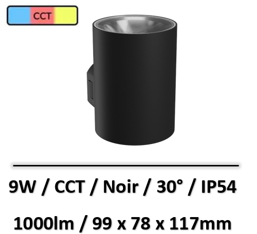 applique-led-CCT-noir-spectrum