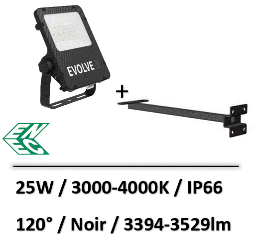 projecteur-led-25W-noir