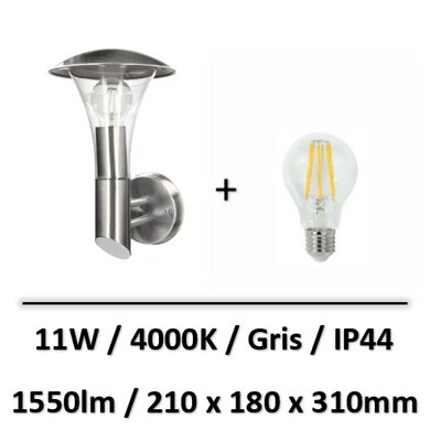 applique-grise-arlux-11W-deco
