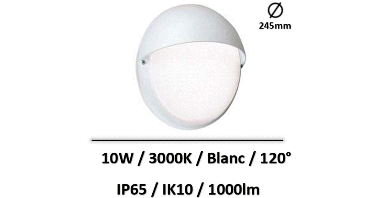 10455 Led Lebenoid - Dune ULR 10W LED 1000lm 3000K blanc - 076175 - Hublots LED ...