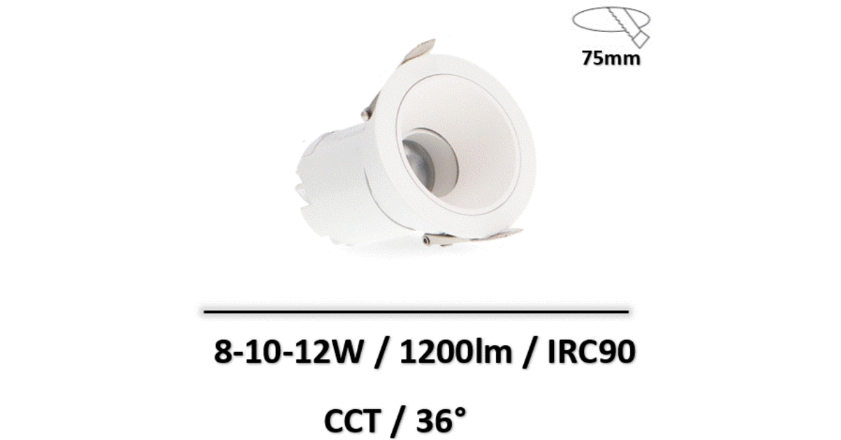 Ledme - Downlight LED orientable 10W CCT Blanc - GA4432 - Spots LED ...
