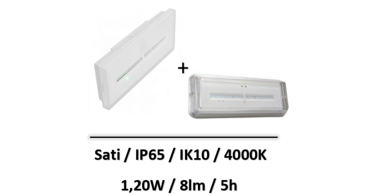 Carton de 18 Blocs d'évacuation ultra plat XENA FLAT SATI Carton de 18 Blocs d'évacuation ultra plat XENA FLAT SATI