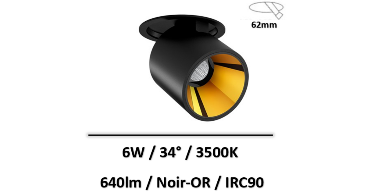 Arkos - SPOT LED FLIP RECESSED 6W 3500K 34° IRC90 - A4910123NTMG ...