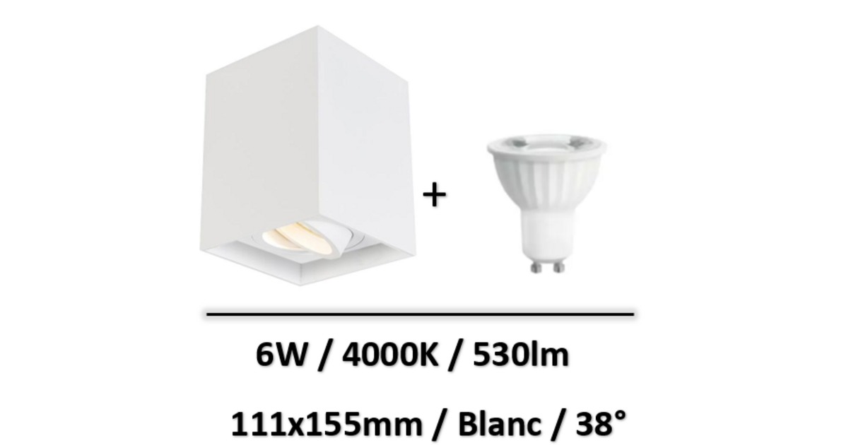 Plafonnier LED ETT 00396 - 4x GU10 2,6W, 1000 Lumen, Chrome Et Verre
