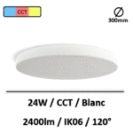 plafonnier-blanc-led-24W