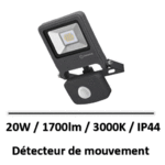 projecteur-led-gris-ledvance-20W-3000K