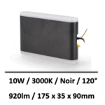applique-led-noir-10W-exterieure
