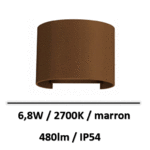 applique-led-marron-beneito-etanche