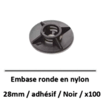 embase-ronde-noir-adhèsif