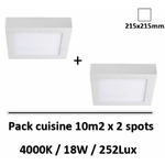 spot-carre-18W-blanc-pack-cuisine