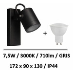 applique-led-noir-orientable-arlux-ampoule-7W-lot-pros