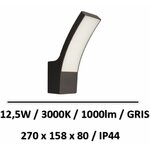 applique-led-12,5W-curve-arlux-anthracite