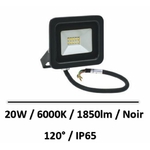 projecteur-led-noir-20W-600K
