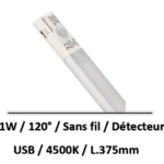 réglette led rechargeable usb à détecteur de mouvement sans fil