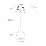 Bora-suspension-encastrar-85W-led-medidas-Beneito-Faure-1