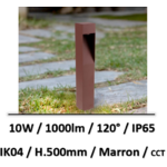 borne-led-marron