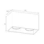 BABAR Plafondlicht geborsteld goud vierkant 2xGU10 excl (max 50W) - 2