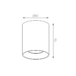 BABAR Plafondlicht geborsteld brons rond 1xGU10 excl (max 50W) - 2