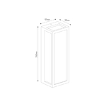 KELSO wandlicht 1xE27 max 15W IP65 mat zwart - 2