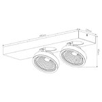 AEON-2 wit 2x AR111 (incl) - 2