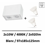 spot-led-saillie-LED-2xGU10-4000K