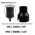 Spot LED encastrable extérieur ip67 12v