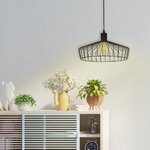 Lámpara de techo colgante Serie Bamil E27 Ø380mm Negro (1)