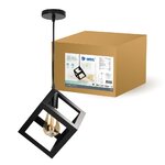 Lámpara de techo colgante Gembu E27 Ø150mm Negro (1)
