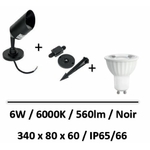 spot-led-piquet-jardin-noir-6W