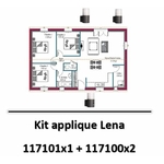 applique-led-arlux-IP44-noir
