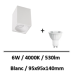 spot-led-saillie-blanc-6W-4000K