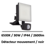 projecteur-led-detecteur-noir-30W